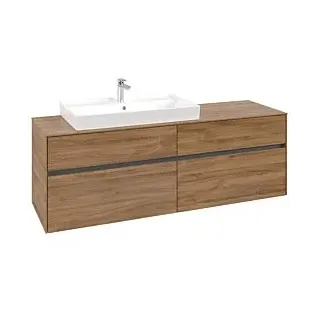 Waschbeckenunterschrank 160 x 55 cm Kansas Oak