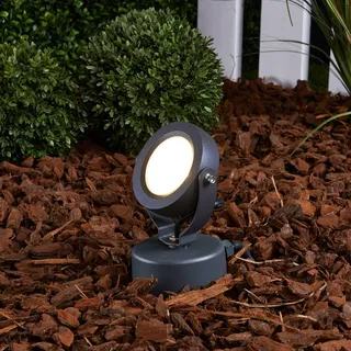 Lampenwelt LED Erdspießleuchte 'Gavin' in Schwarz aus Aluminium (1 flammig, A+, inkl. Leuchtmittel) - Außenleuchte