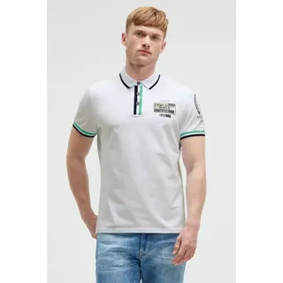 CAMP DAVID Poloshirt mit Kontrastnähten weiß S (48)
