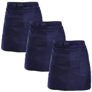 Jenngaoo 3er Pack Kellnerschürze Marineblau Kurz, Halbschürze mit 2 Taschen - Einheitsgröße