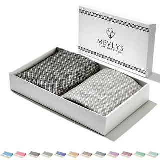 MEVLYS Saunatuch Hamamtuch [2er Set] Strandtuch Saunahandtuch groß 100x180 Duschtuch Strandhandtuch Picknickdecke Yogatuch Baumwolle Extra Leicht Damen&Herren (Schwarz/Pastellgrau)