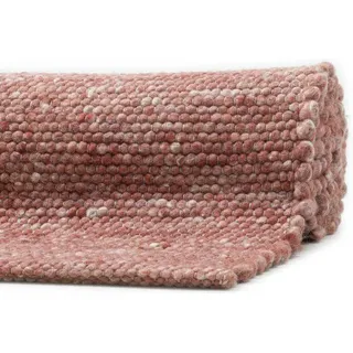 Sansibar Handwebteppich Hörnum UNI red 70 x 140 cm