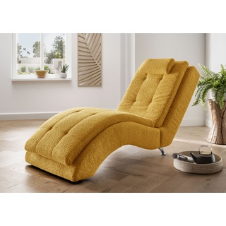 Relaxliege HOME AFFAIRE "Vengo 2" Sofas Gr. B/H/T: 70 cm x 92 cm x 170 cm, gelb Relaxliegen