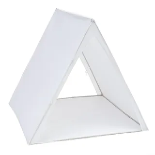 HpLive Kinder Tipi Zelt Spielzelt für Drinnen Faltbares Indoor Kinderzelt mit Zeichenfunktion, Weiß 115x115x115cm(Weiß)