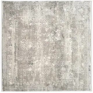 Dieter Knoll Webteppich Avignon, Grau, Gold, Textil, quadratisch, 240x240 cm, Care & Fair, für Fußbodenheizung geeignet, in verschiedenen Größen erhältlich, Teppiche & Böden, Teppiche, Webteppiche