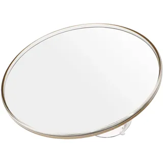 jojofuny Wandmontierter Kosmetikspiegel mit 30 Facher Vergrößerung 15cm Metall Saugnapf Schminkspiegel für Badezimmer und Dusche Tragbarer Rasierspiegel mit Goldener Oberfläche