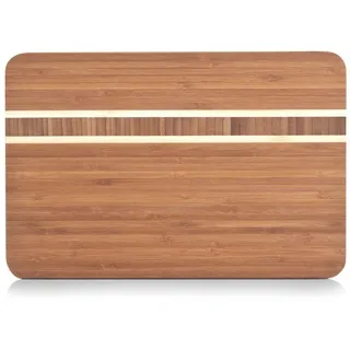 Zeller Present Schneidebrett Tranchierbrett Holz 1 30 x 20 x 1,6 cm Blau/Braun