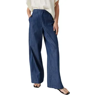Opus Melane line Wide Leg Hose Blau 42