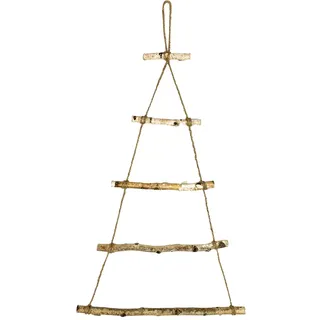 Oblique Unique Holz Weihnachtsbaum Wanddeko 60 cm – DIY Tannenbaum aus Ästen – Natürliche Hängedeko für Adventskalender, Weihnachten und festliche Dekoration