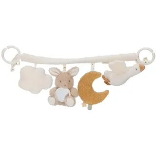 Little Dutch Kinderwagenkette mit Figuren Spielzeug für Baby Hase weiß - Newborn Naturals