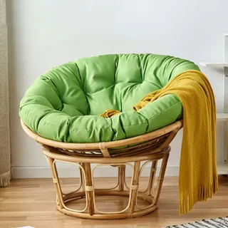 FZKun Hängesessel-Kissen – gemütliches Nest-Stil, rund, dick, Sitzkissen, weiches stützendes Kissen für Papasan-Hängematte, Radar, Eierstühle, Innen- und Außenbereich, Balkon, Garten (B,80 x 80 cm)