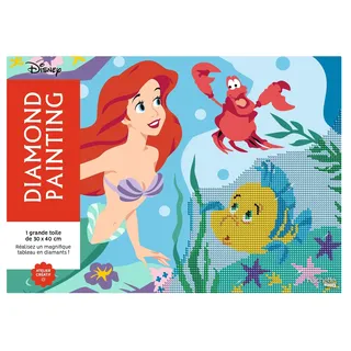 Hachette Heroes Kit diamond painting Disney officiel - La Petite Sirène: Réalisez un magnifique tableau en diamants