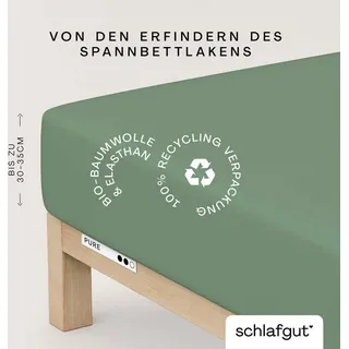 Baumwolle 180 x 200 - 200 x 220 cm green mid
