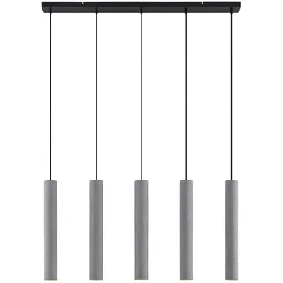 Lindby Esstisch Pendelleuchte Beton, Hängeleuchte Betonlampe 5 flammig Hängelampe Esszimmer Wohnzimmer Küche Pendellampe 5x GU10 ohne Leuchtmittel
