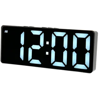 Digitaler Wecker, 6,7-Zoll-LED-Wecker mit Großem Display, Elektronische Tischuhr mit Temperaturanzeige, Schlummerfunktion, 12/24-Stunden-Anzeige, USB-Ladeanschlüsse