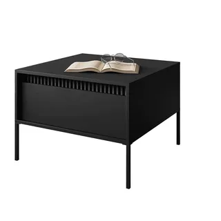COUCHTISCH YASUMI mit Schublade schwarz matt
