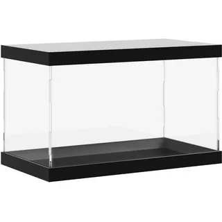 vidaXL Vitrine Transparent 31 x 17 x 19 cm Schwarz