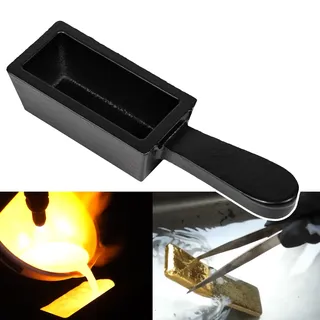 CTcar Gusseisen-Barrenform für 100 Unzen Goldbarren, Brot, Gusseisen, ideal zum individuellen Schmelzen, Gießen, Veredeln von Gold, Silber, Kupfer, Aluminium, Messing, Edelmetallen