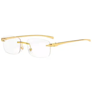 salazar.plus Sonnenbrille Randlos Rechteckig Unisex 4 Farben Rahmenlos Damen Herren Brille Randlose rechteckige Sonnenbrille UV400 Cat.1-3 ultraleicht & modern weiß