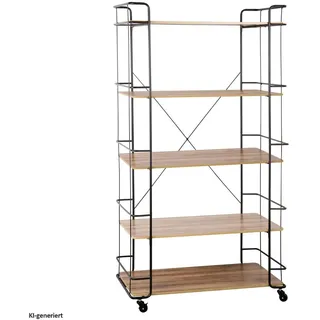 Hti-Living Cora Küchenregal 82 x 40 x 151 cm Schwarz