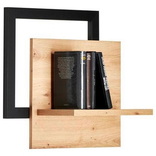 CARRYHOME Wandboard Anthrazit, Eiche, Holzwerkstoff, 56x51x24 cm, Wohnzimmer, Regale, Wandboards