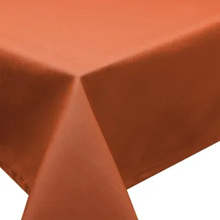 Leinen Tischdecke 135x180 cm oval terrakotta - Orange