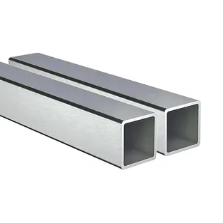 Kwweeoo 304 Edelstahl-Vierkantrohr 2 Stück 25mm x 25mm x 200mm(2.5x2.5x20cm) Lange, Wandstärke 1mm(0.1cm), Quadratische Metallrohre,Vierkantrohr aus rostfreiem Stah