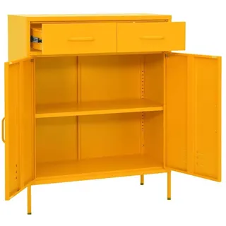 vidaXL Lagerschrank 80 x 101,5 x 35 cm Senfgelb