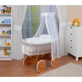 Waldin Stubenwagen Waldin Baby Stubenwagen-Set mit Ausstattung,XXL weiß