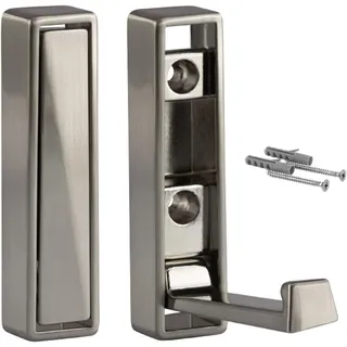 Gedotec Klapphaken JUNUS 80 x 20 mm Edelstahl-Optik – Garderobenhaken klappbar aus Metall – Wandhaken & Kleiderhaken zum Anschrauben – 10 kg Tragkraft inkl. Befestigungsmaterial
