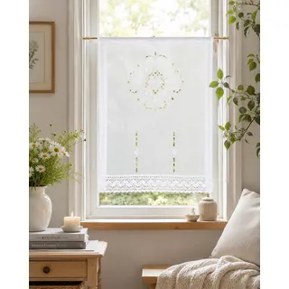 Home fashion ALEGRA Stangendurchzug 60 x 60 cm Weiß 1 St.