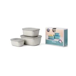 Mepal Cirqula rechteckig nordic white 0,75 l 3-teilig