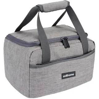 edihome, Kühltasche Klein, Lunchbag, Kühltasche, Faltbar, 8L, Thermo Lunchbox, Isolierte, für Mittagessen, Arbeit, Camping oder Reise, Tragbar (Grau)