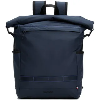 Tommy Hilfiger Herren Lightweight Travel Roll Top Backpack with Laptop Sleeve Rucksack, Space Blue, Einheitsgröße