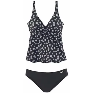 LASCANA Bügel-Tankini Damen Schwarz/Weiß 38 Cup F