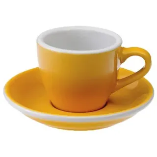 Espressotasse mit Untertasse Loveramics Egg Yellow, 80 ml