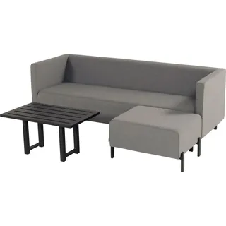 Sunbrella Hartman Dion Lounge Set, inklusive Beistelltisch - Grau