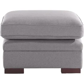 Polsterhocker HOME AFFAIRE "Broughton", silber, B:79cm H:51cm T:62cm, 100% Polyester, Hocker, Polsterhocker, weiche Polsterung, passend zur Serie "Broughton", in 3 Bezugsarten