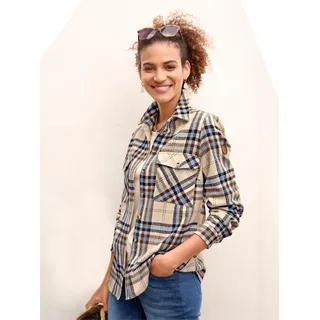 Casual Looks Flanellbluse blau 38
