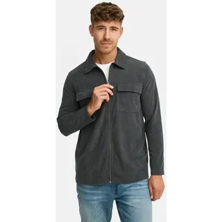 Indicode Langarmhemd Herren INNemoto Zip Herrenhemd Langarm Leichtes Zip-Hemd mit Brusttaschen braun XXL