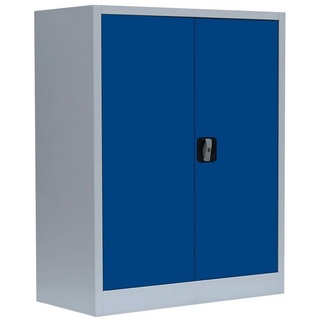 Steelboxx Mehrzweckschrank Aktenschrank Metallschrank abschließbar Büroschrank 100x80x38,3cm (1-St) komplett montiert und verschweißt, kein Aufbau notwendig blau