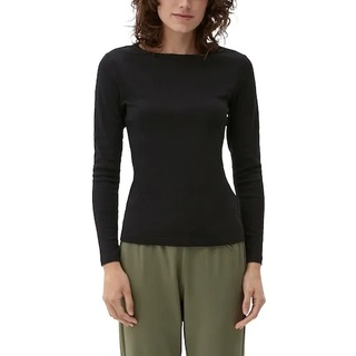 T-Shirt S.OLIVER Gr. 42, grau (grey, black) Damen Shirts Jersey mit Rundhalsausschnitt
