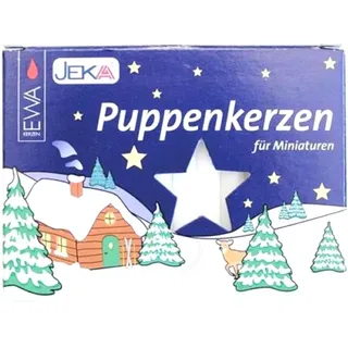 JEKA Spitzkerze Puppenkerzen - Durchmesser 10 mm weiß oder rot weiß
