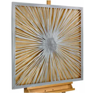 Kunstloft Metallbild, Silber, Gold, Metall, 3x80 cm, Bilder und Zubehör, Wandbilder, Metallbilder