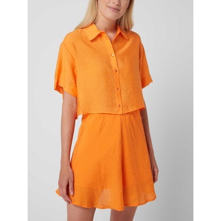 Cropped Bluse mit überschnittenen Schultern Modell 'Ann', Orange, L