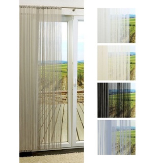 Gardine Fadenvorhang Strippe, LYSEL®, (1 St), transparent, HxB 320x100cm grau 100 cm x 320 cm