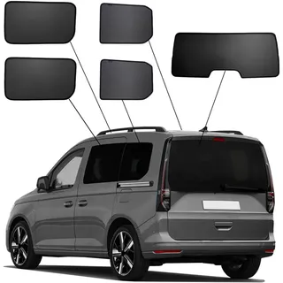 SunClip Sicht- & Sonnenschutz passgenau | kompatibel mit Volkswagen Caddy V MPV 5-türer 2020- & Ford Tourneo Connect 5-türer 2022-