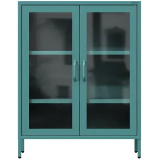 Jan Nowak Vitrine Gina 80 x 40 x 101,5 cm Marine/Meeresgrün/Seegrün