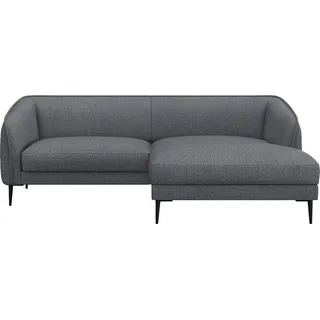 FLEXLUX Ecksofa Belle Designsofa, bequem durch Kaltschaum im Sitz, Skandinavisches Design, In hochwertiger Verarbeitung, B/T 218/149 cm blau