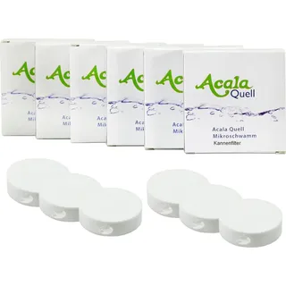 Acala Quell Mikroschwamm weiß 6er Set